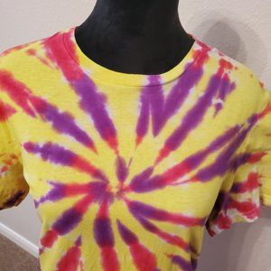 Tie dye boho bohemia unisex T- shirt size S 100% cotton.